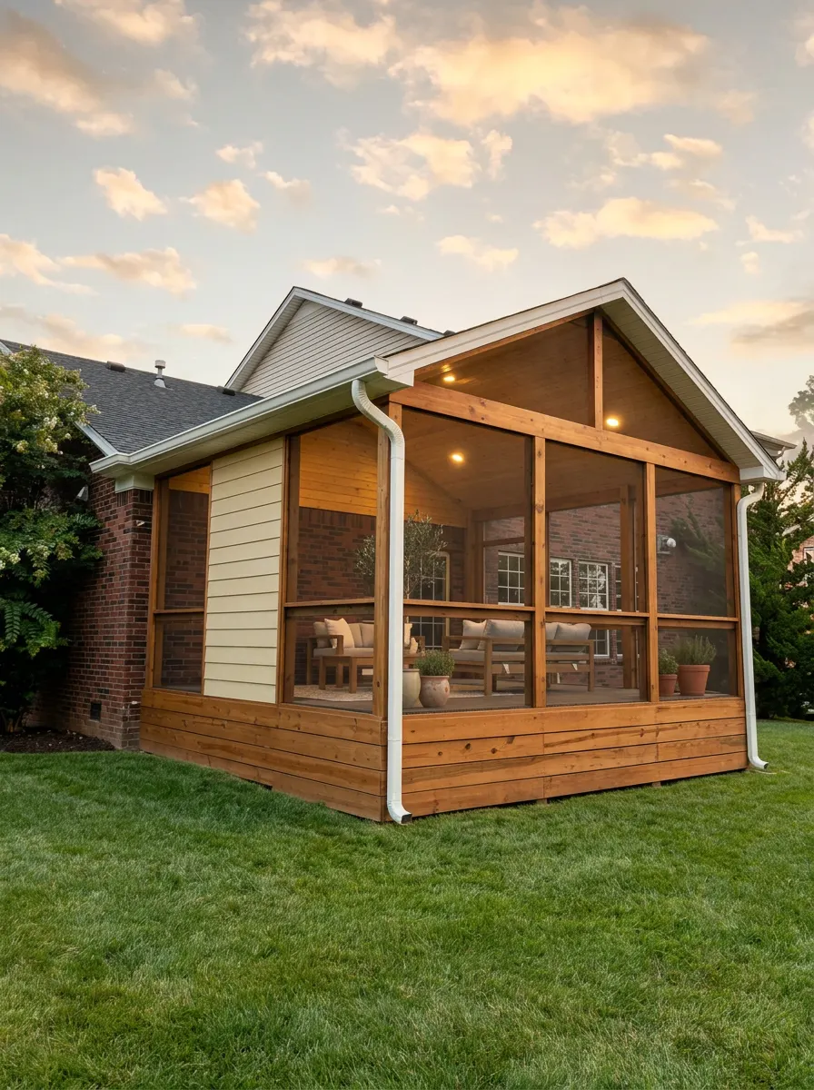Gabled Screened Porch Addition